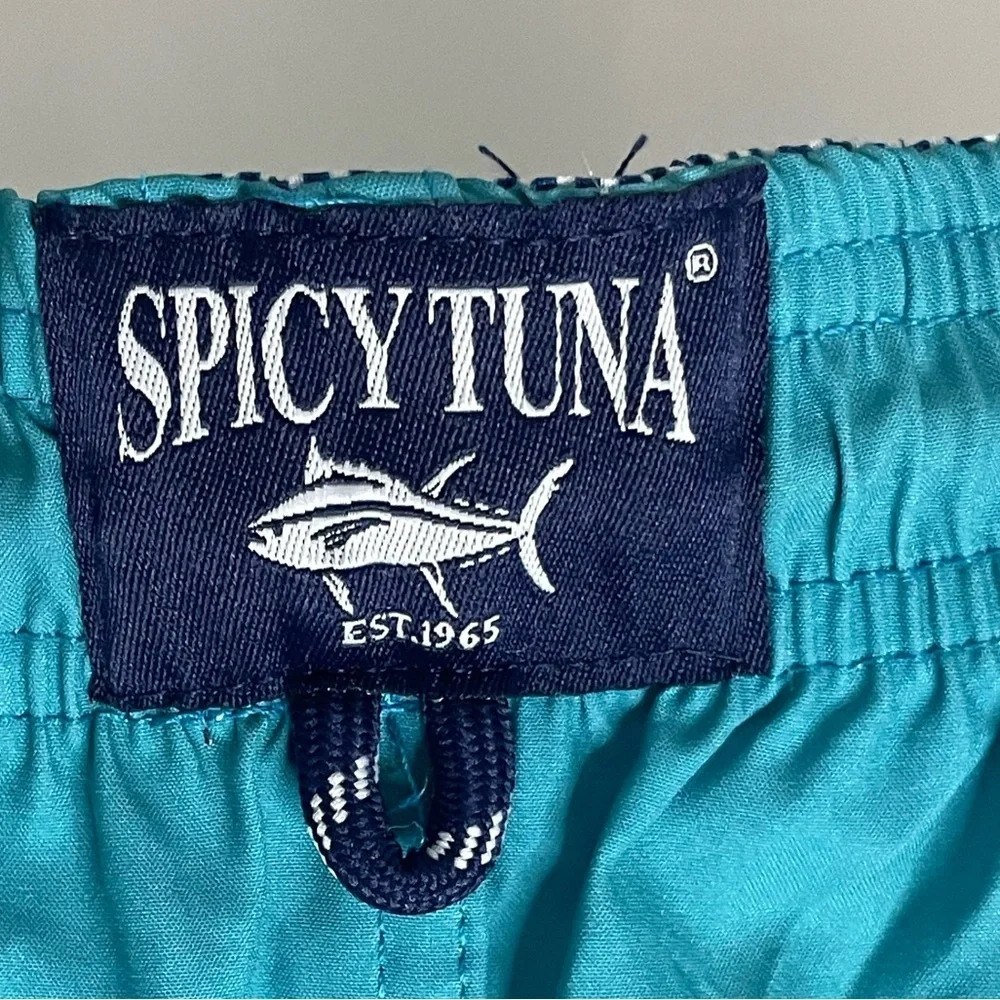 Spicy Tuna Teal turtle Swim Shorts size xl
